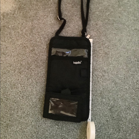 Black Baggalini Neck Wallet with Zippers - Picture 3 of 5